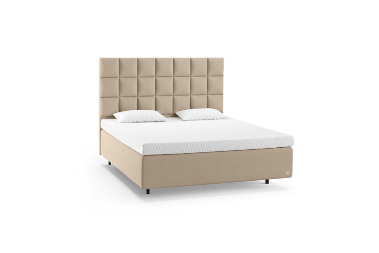 Zoe kontinentalseng Tekstil Dream Sand, Integrert overmadrass og Floating Legs