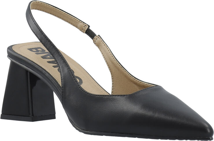 Bianco BIAMARALYN Slingback Smoth Faux Leather Black