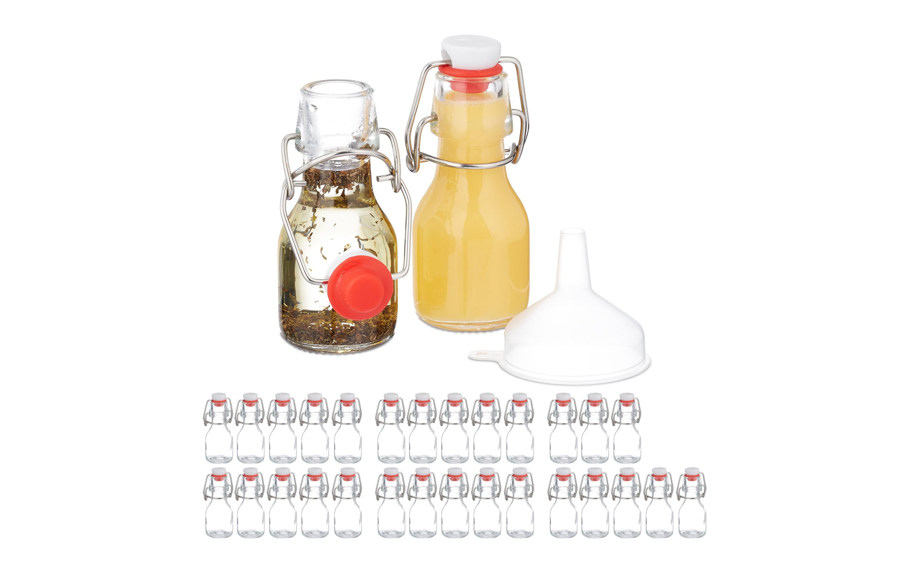 Einmachflasche mit Bügelverschluss 30 Stück, 50 mlGlasfläschchen zum Befüllen