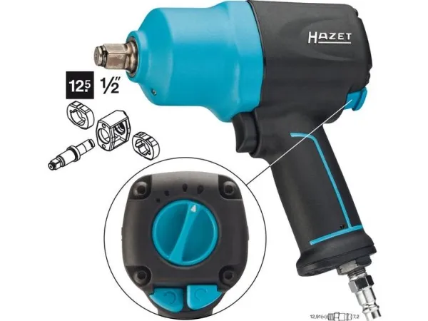HAZET 9012EL-SPC, Momentnøgle, Sort, Blå, 1/2,1/4