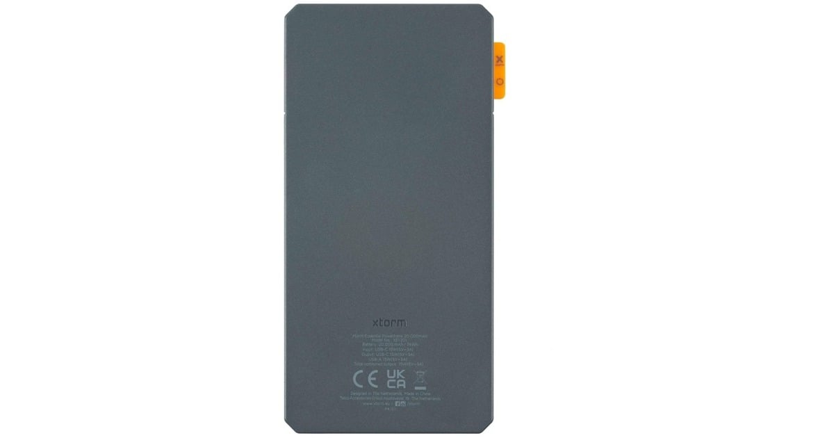 XtormEssential Powerbank 20.000 mAh - 15 W  (Grijs, USB-A, USB-C)