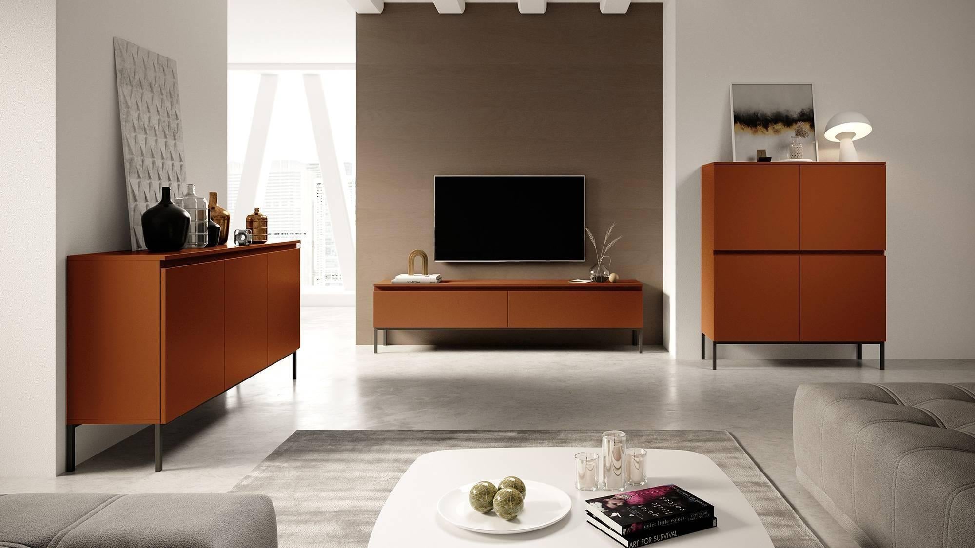 NADUVI Collection Kate Dressoir - B 150 cm - Terra / Zwart