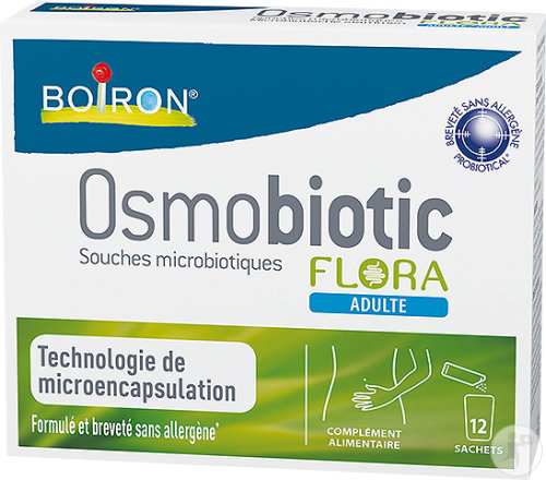 Boiron Osmobiotic Flora Adulte Souches Microbiotiques Complément Alimentaire 12 Sachets