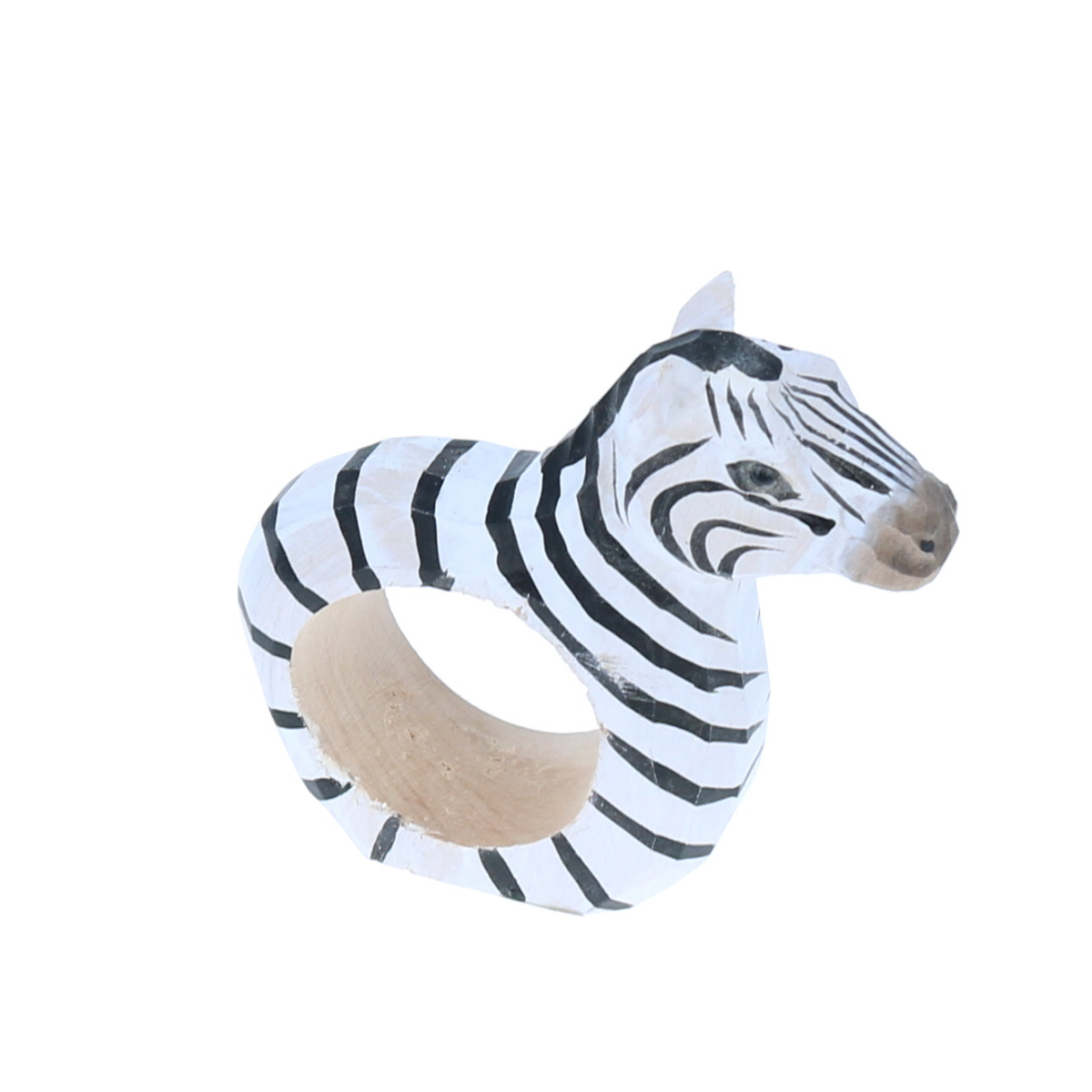 Rond de serviette en bois Zèbre Petit toi