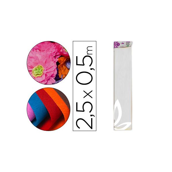 Liderpapel Papel Crepe CP01 0.5x2.5mm Branco