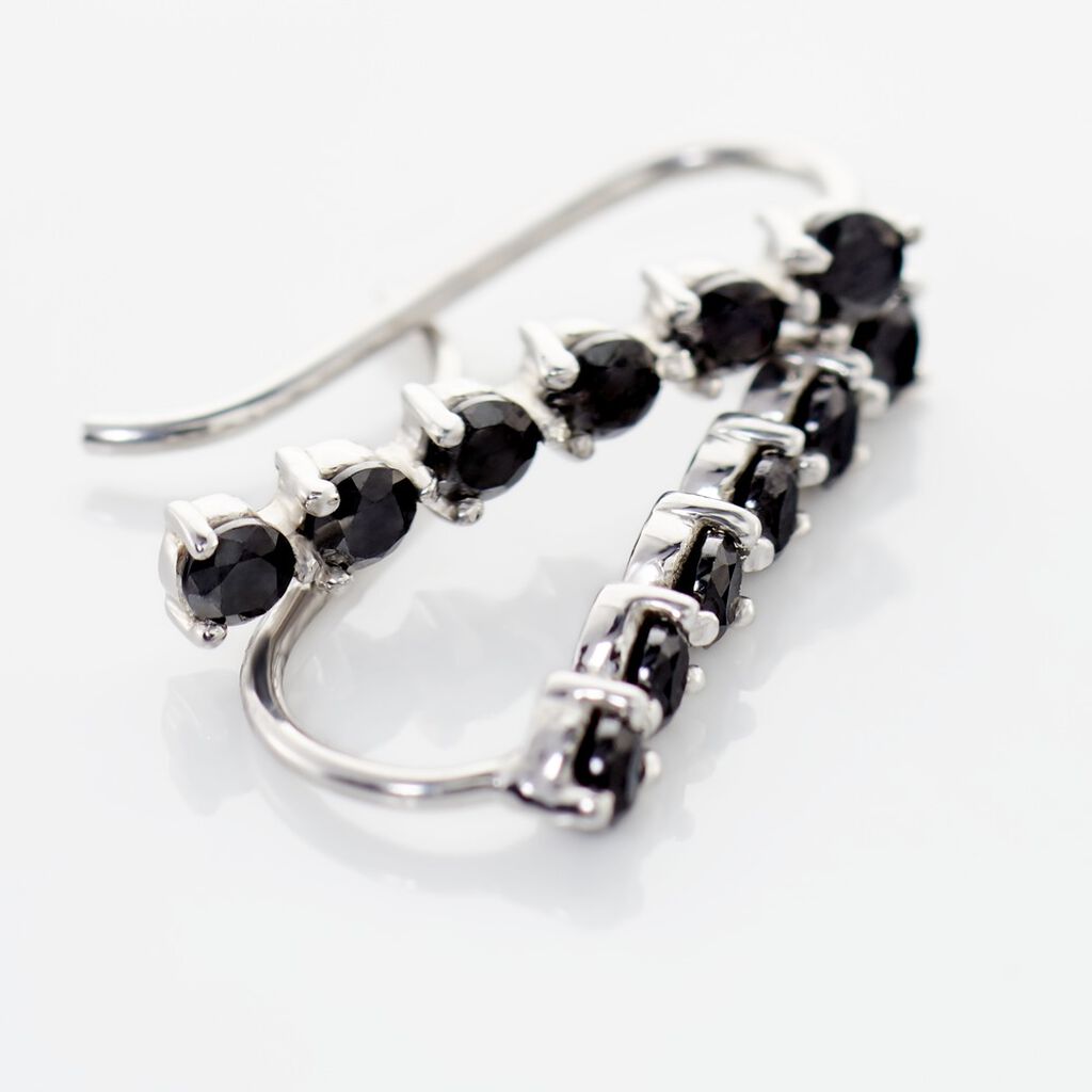 Boucles D'oreilles Grimpantes Gastoun Argent Oxyde