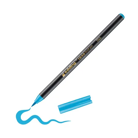 edding 1340 brushpen azurblau