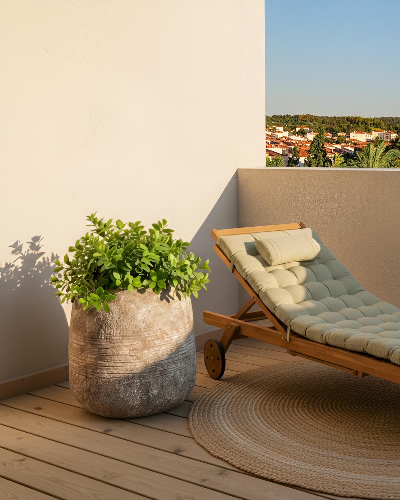 Bloempot ARGOSTOLI 44 cm Beige