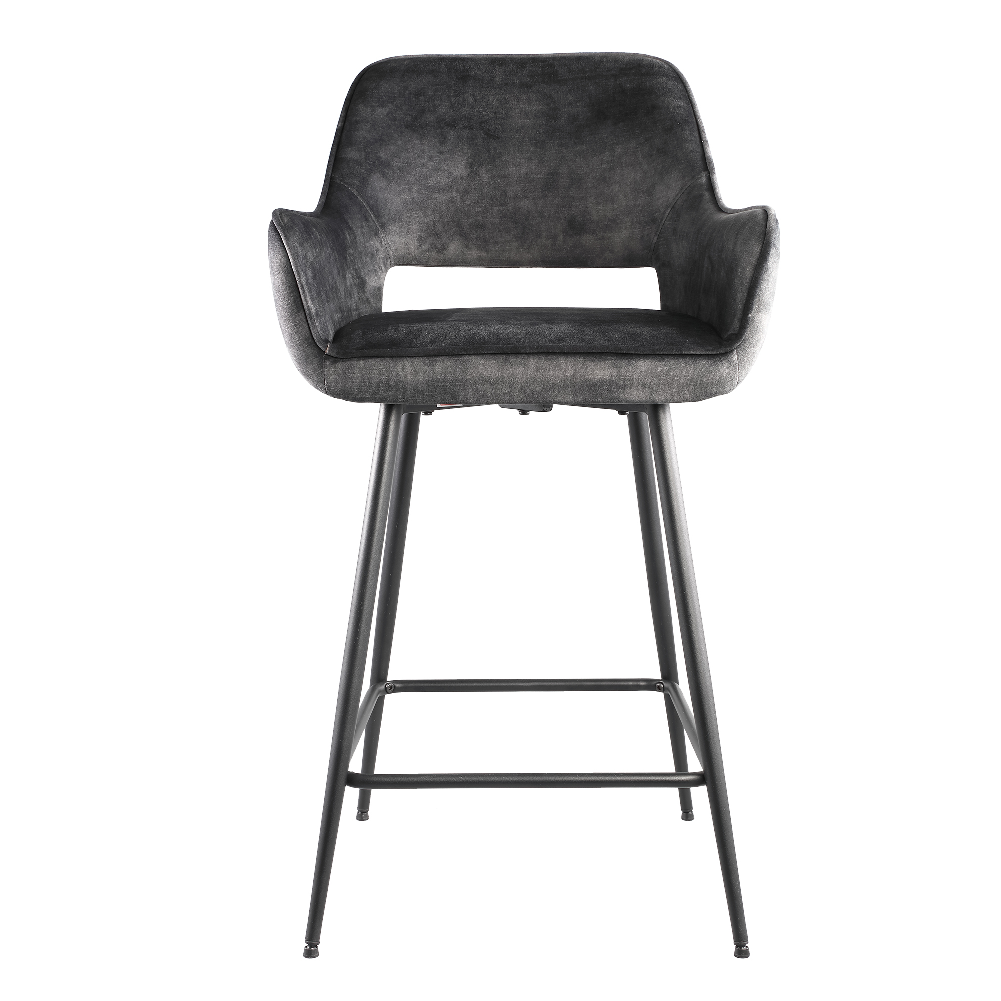 Barstoel Pim Velvet Antraciet M