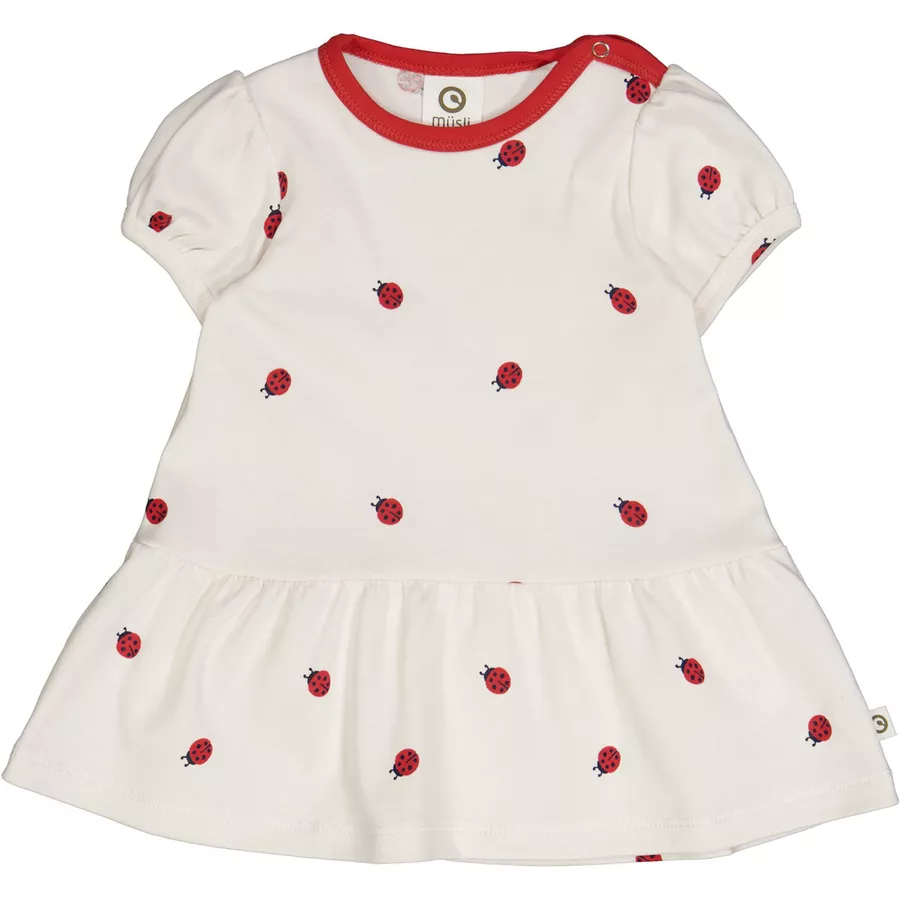 Müsli Babykleid creamredblue