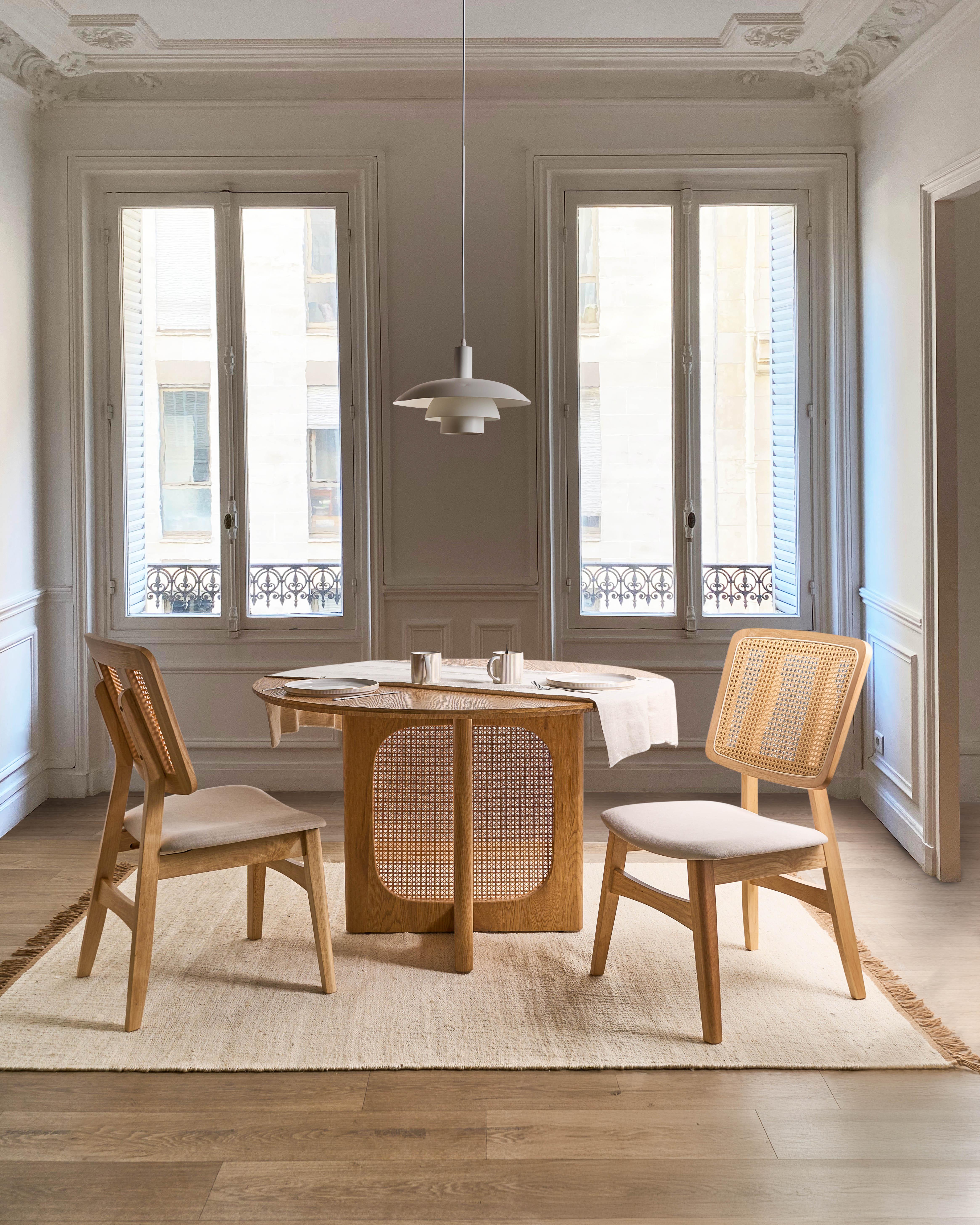 Set van 2 eetkamerstoelen ALCOVA Hout Lichtbruin