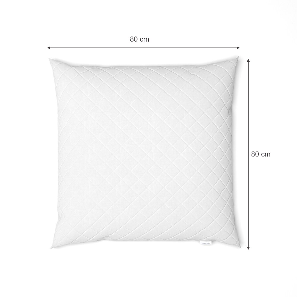 VitaliSpa Kopfkissen Microfaser Bettkissen für Allergiker geeignet Set 80x80 cm