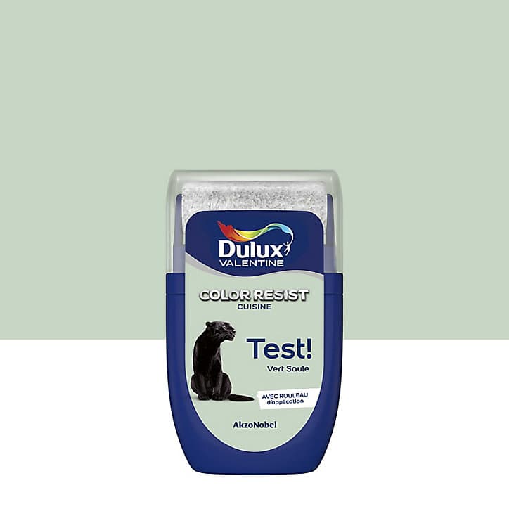 Testeur de peinture Color Resist cuisine Dulux Valentine mat vert saule 30ml