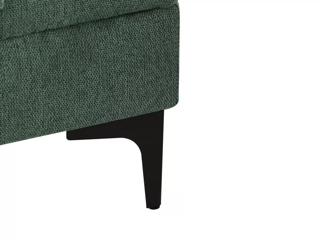 Canapé 3 places et fauteuil en tissu texturé vert JAMOLO