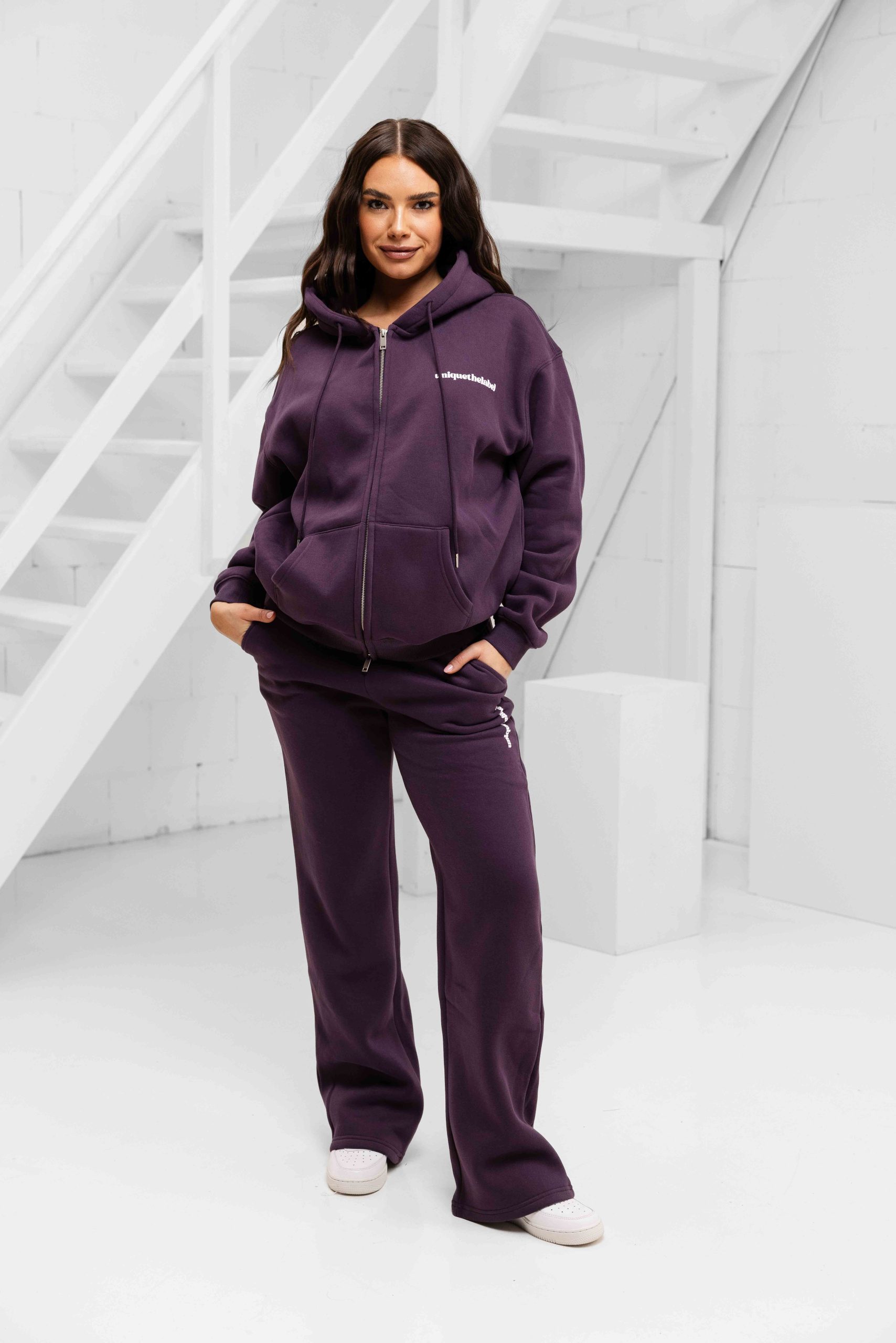 Unique The Label Imani Full Zip Trainingspak Dames Paars