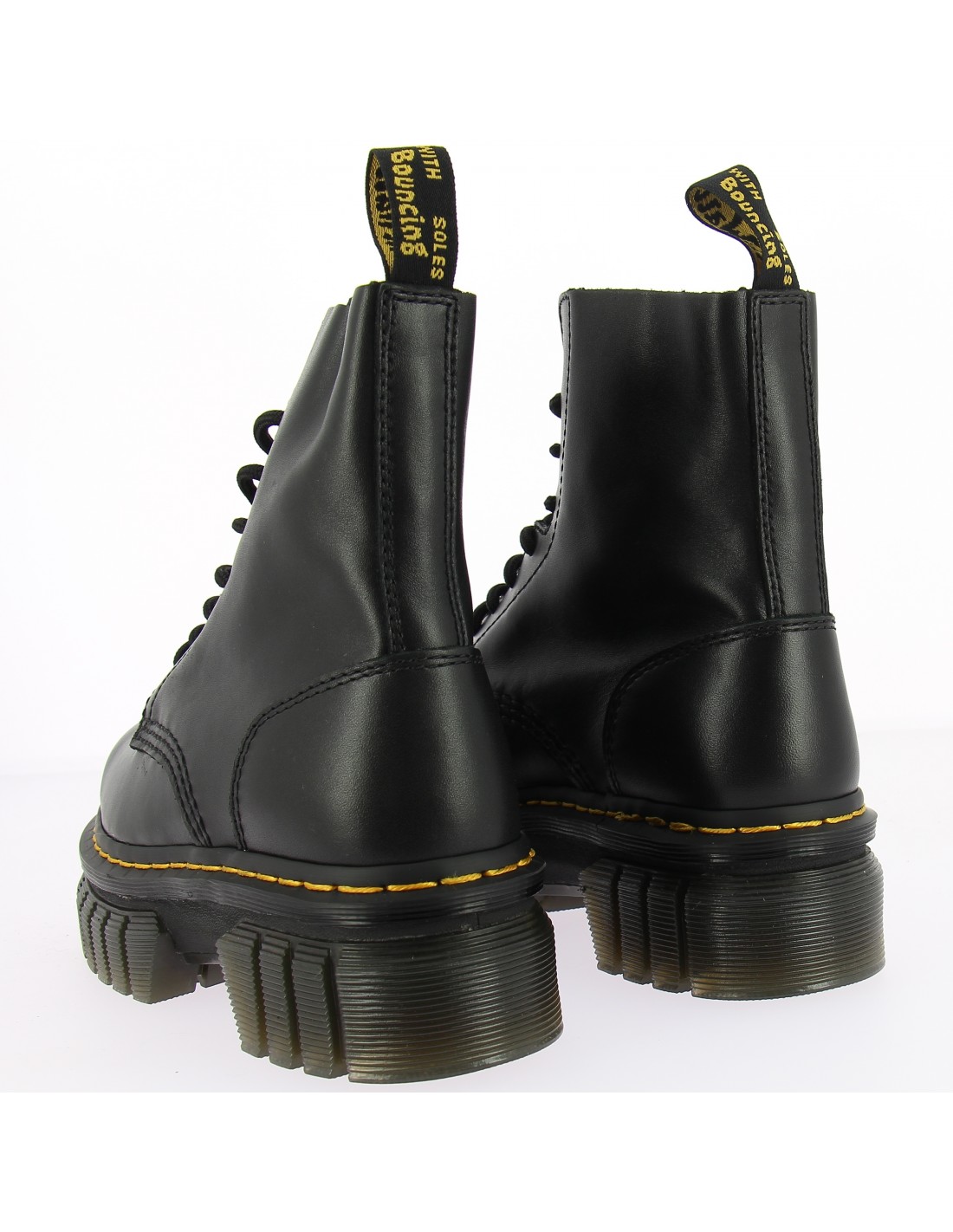 dr martens boots compensées femme audrick 8-eye cuir noir