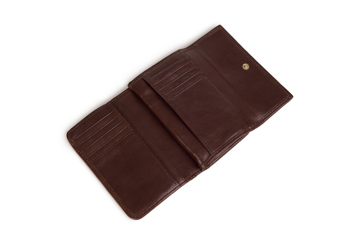NAT & NIN<br>Carteira de couro com estampa de crocodilo e 3 compartimentos LOTTI