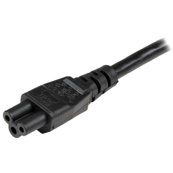StarTech.com Cordon d'alimentation en trèfle Schuko CEE7 vers C5 de 1m pour ordinateur portable - M/F - Noir