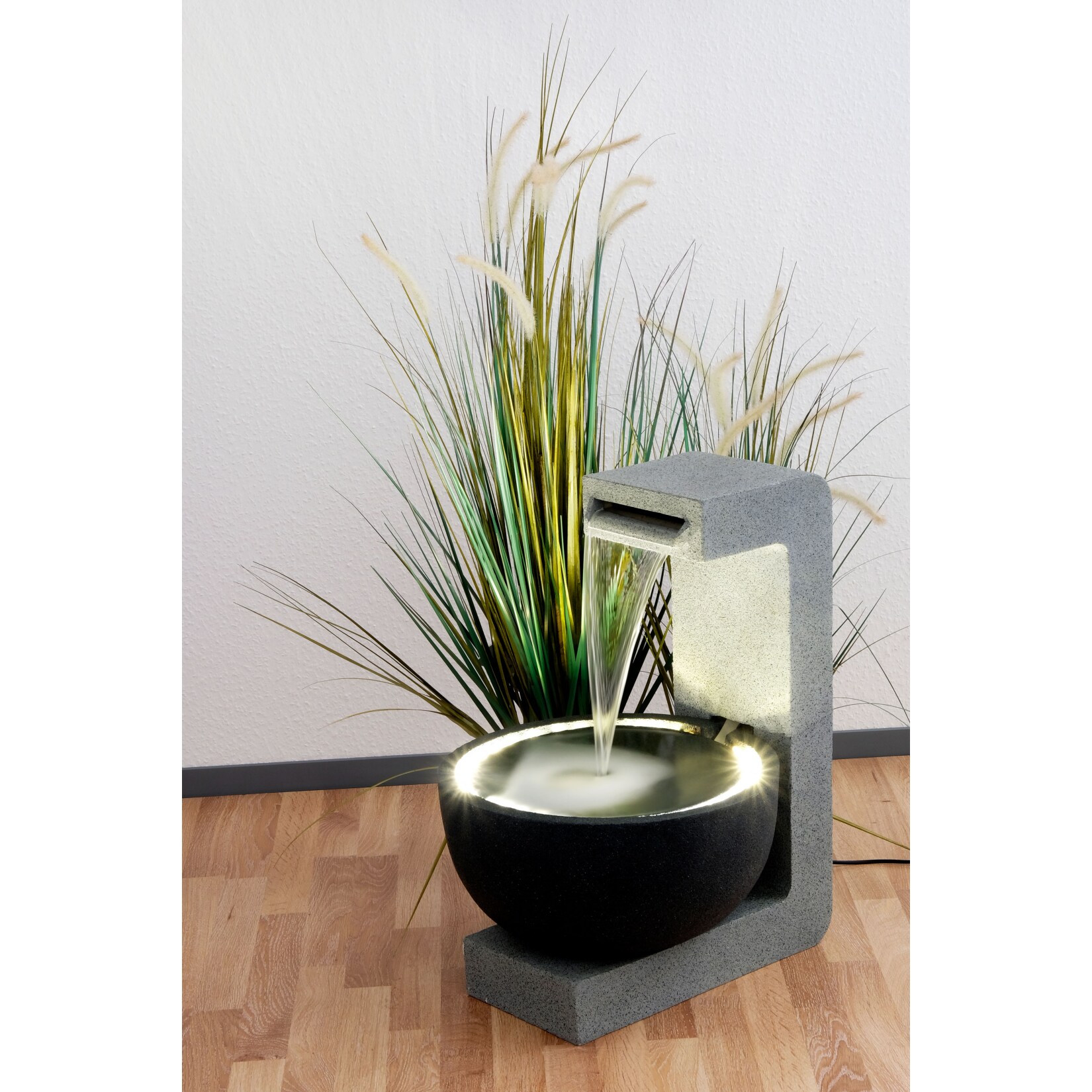 Dobar 96120e Design-Gartenbrunnen mit runder Schale