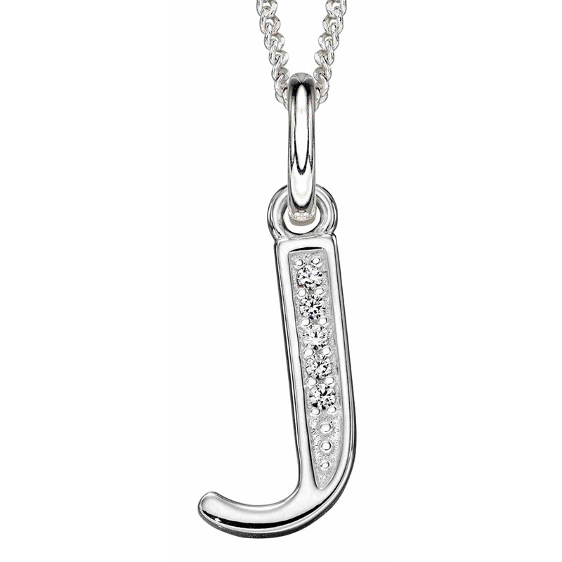 Collier lettre J en argent 925