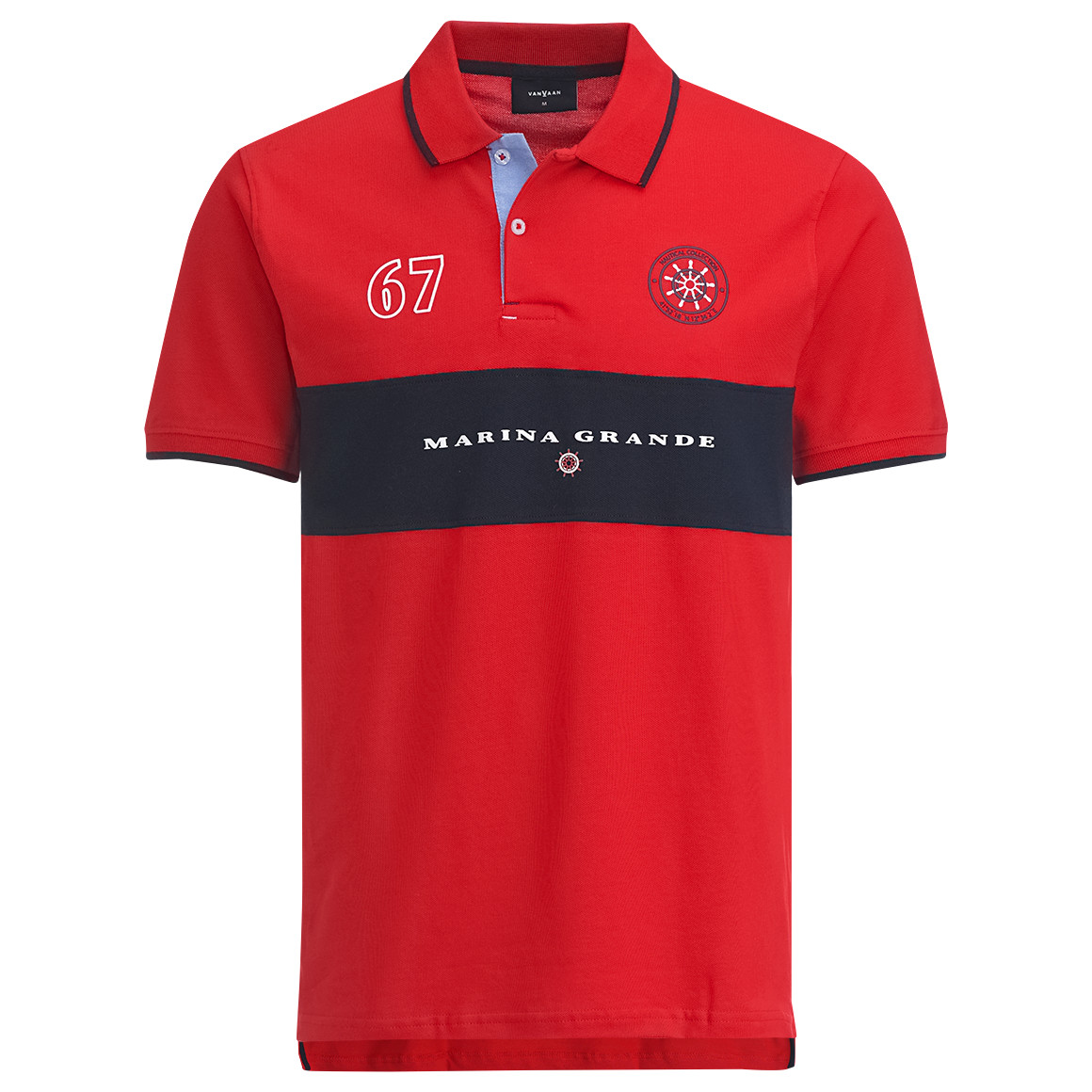 VanVaan Herren Poloshirt im maritimen Look rot