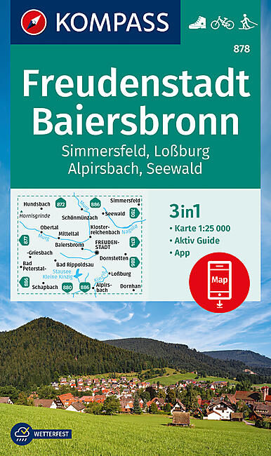 KOMPASS - 878 FREUDENSTADT BAIERSBRONN KOMPASS