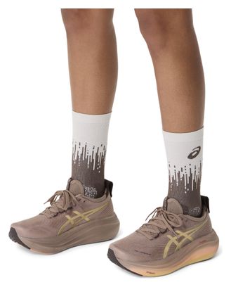 Chaussettes Asics Performance Run Crew Marron/Beige