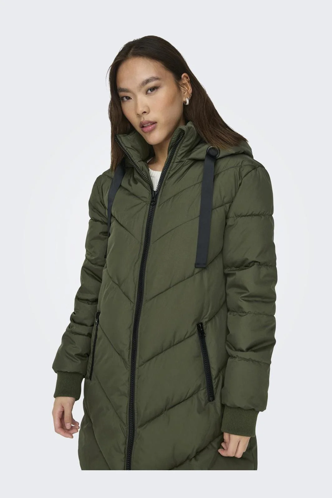 JDY JDYskylar Padded Hood Jacket 3802351 forest night black