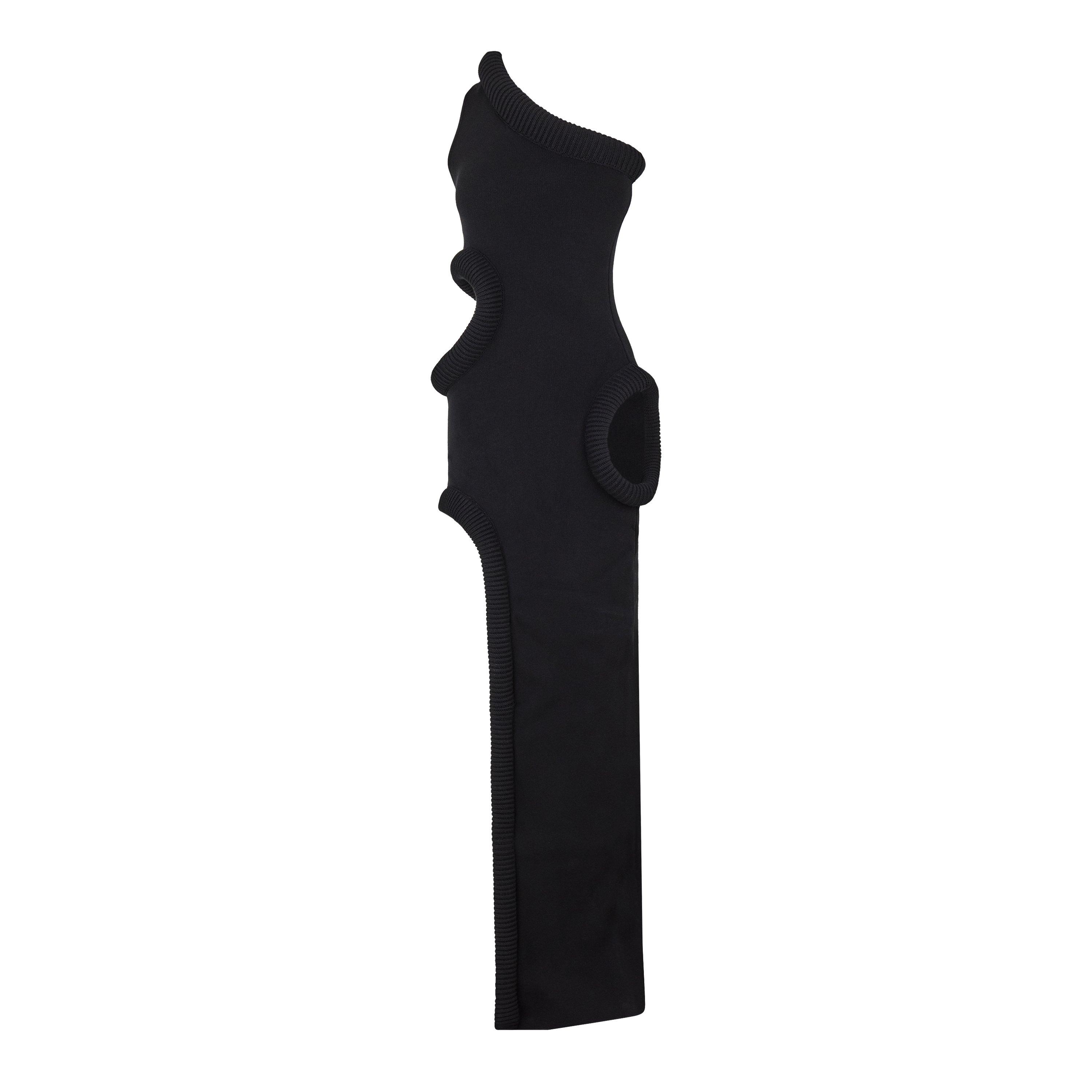 Off White Asymmetrical Long Dress