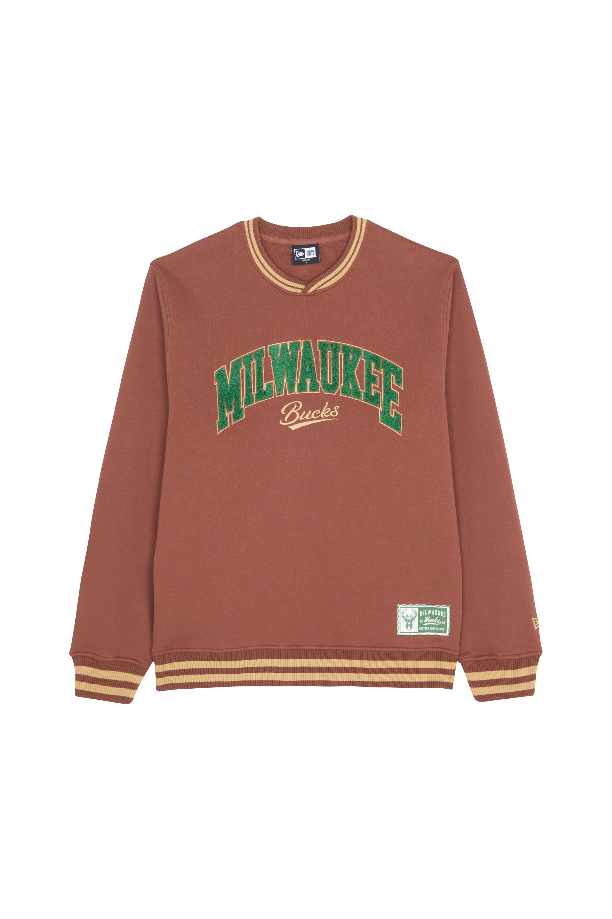 NEW ERA Sweatshirt  LETCLAS MILWAUKE Marron