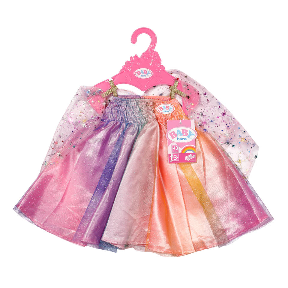 BABY born regenboogjurk - 43 cm