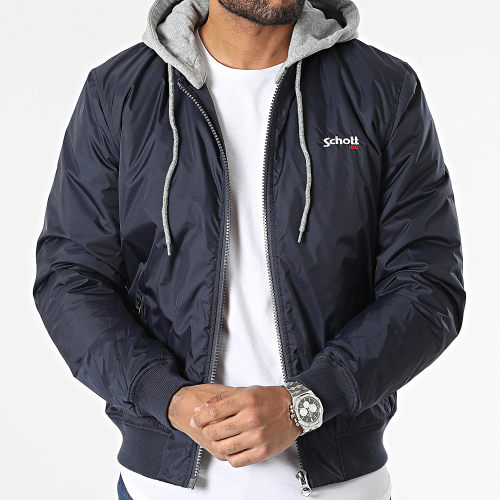 Veste Zippée Capuche Oregon Bleu Marine