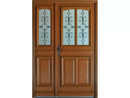 Porte D'Entrée Bois Tiercee Vauban H215 X L140 P, Droit Côtes Tableau