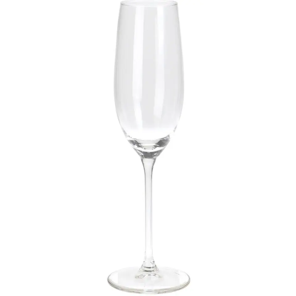 Champagne/Proseccoglazen - 4x - transparant - glas - 210 ml