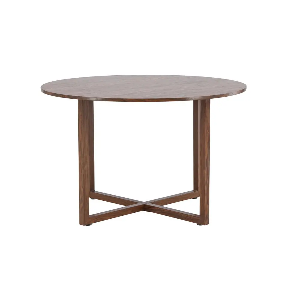 Eettafel Rond - Walnoot MDF - 120x120x75cm - Durango
