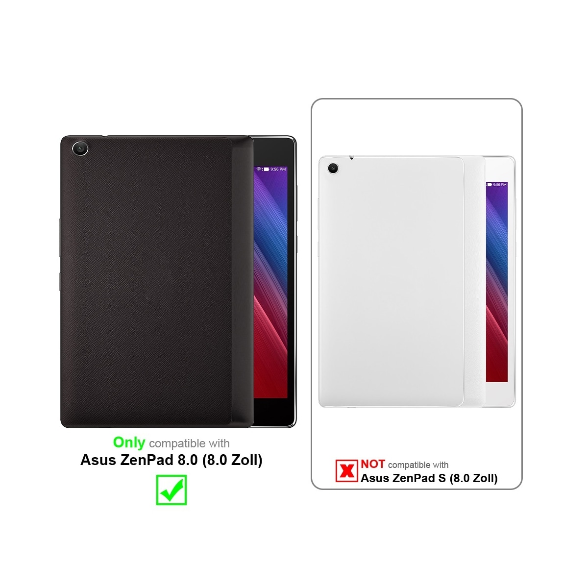Asus ZenPad 8.0 (8.0 tomme) deksel til nettbrett (blå)