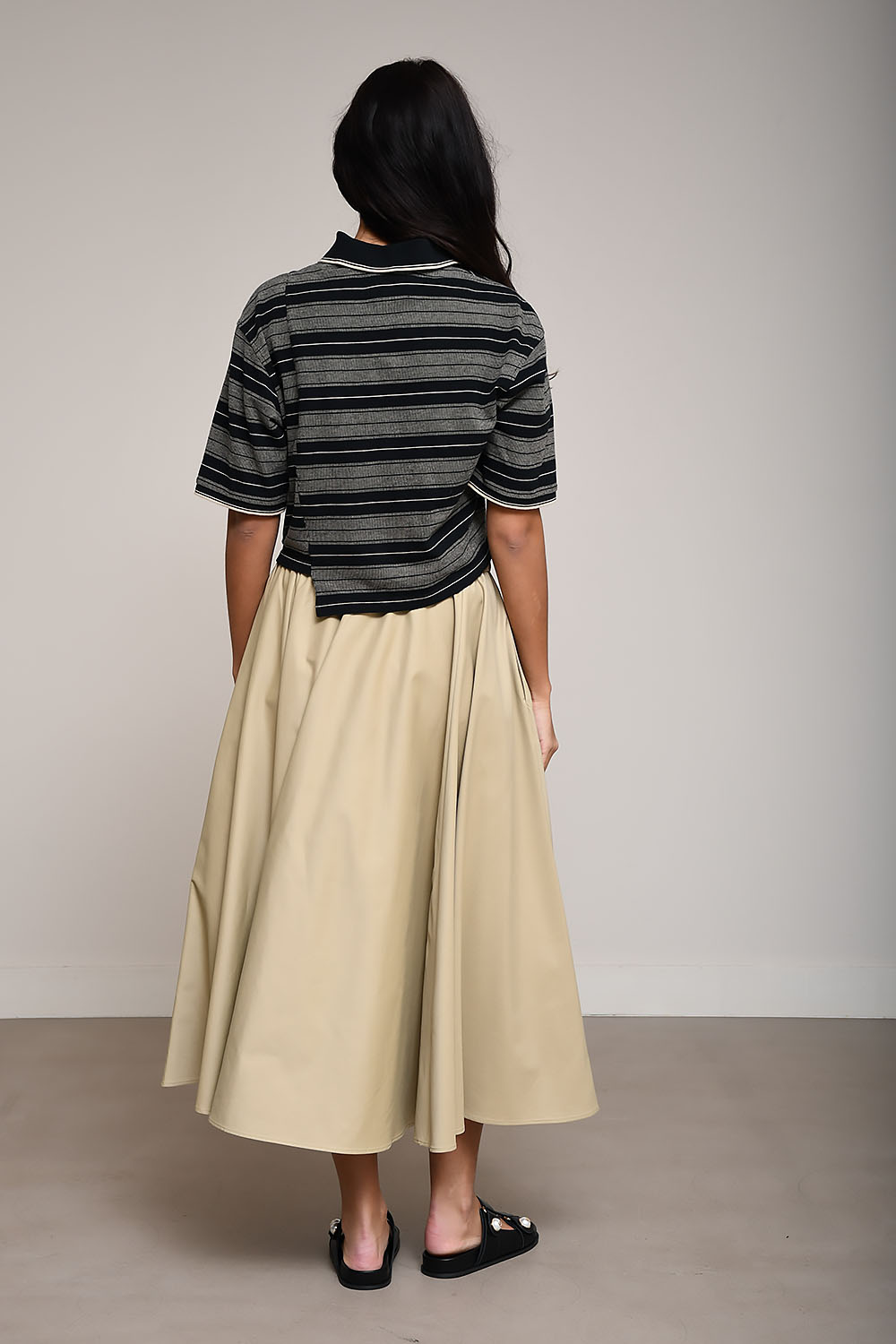 Technical midi skirt