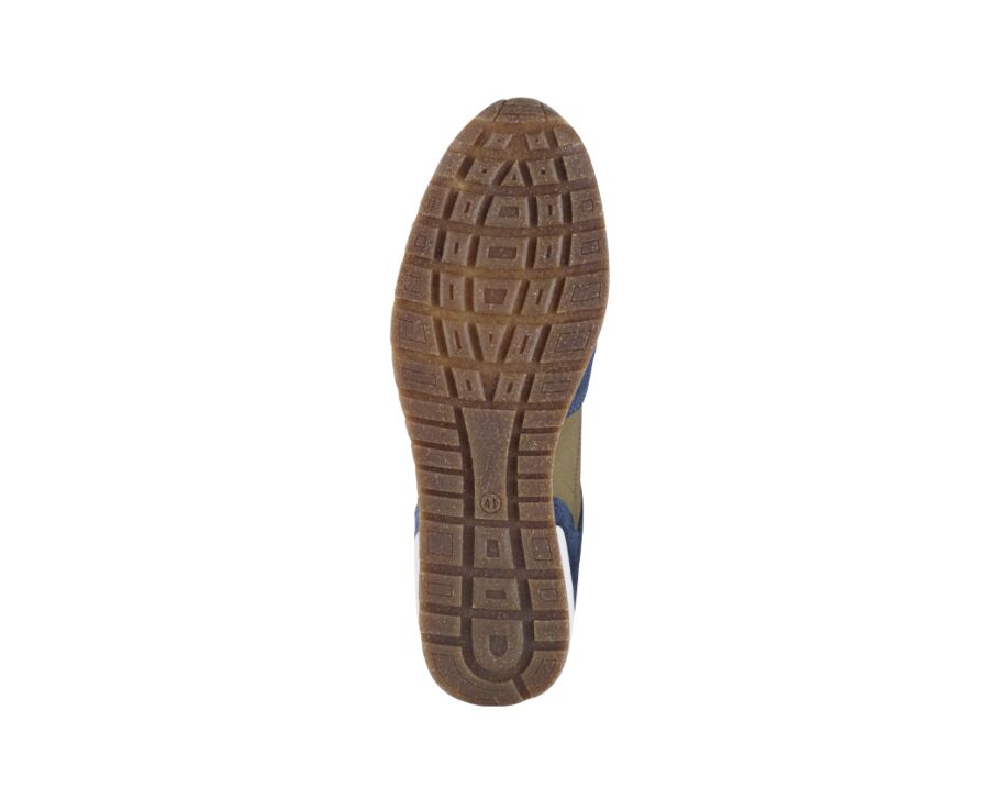 Sneakers homme Velours Bleu et kaki - CANBERRA II
