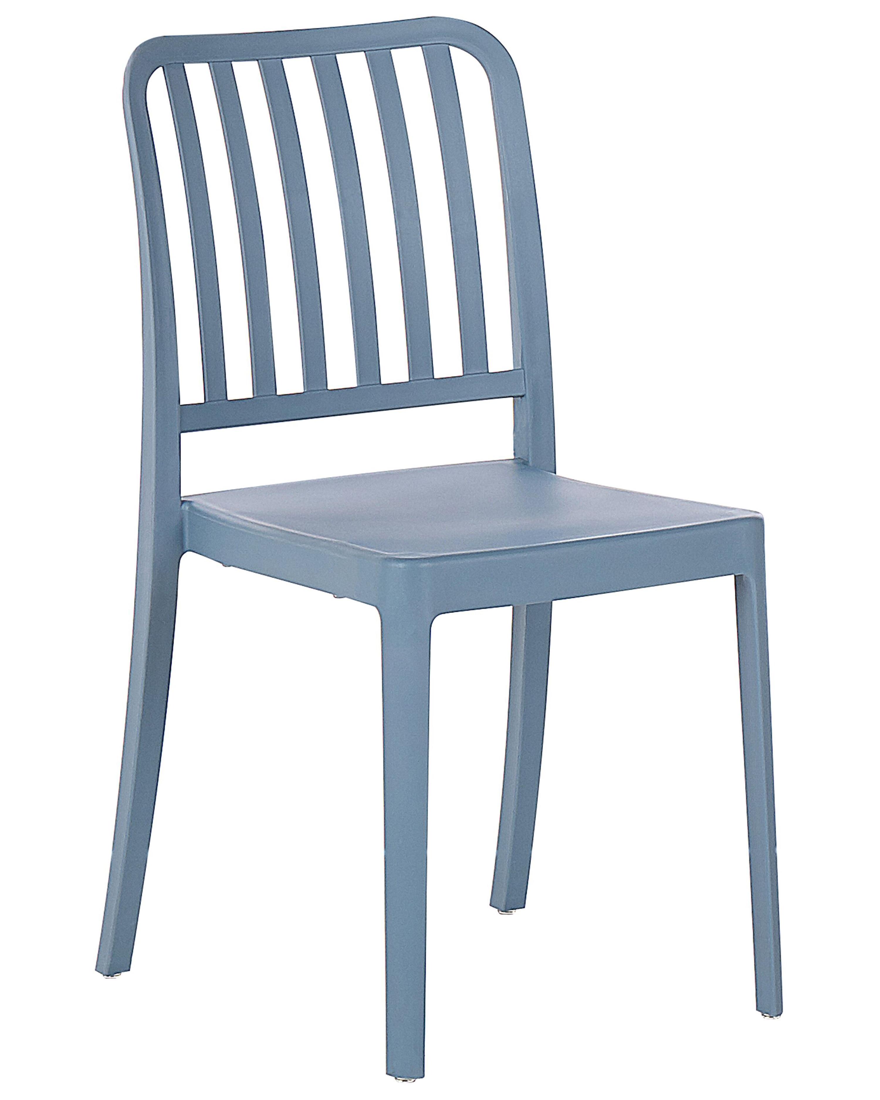 Set van 2 tuinstoelen SERSALE Synthetisch materiaal Blauw