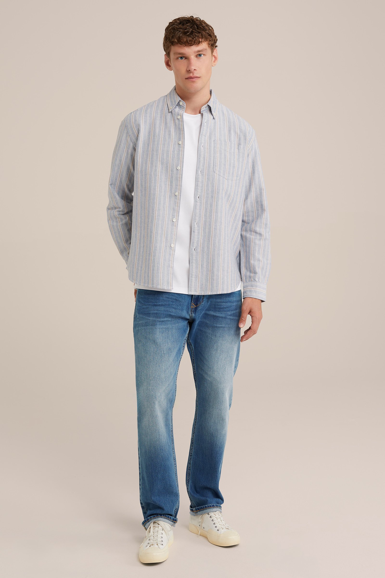 oxford overhemd Blue Ridge Lichtblauw