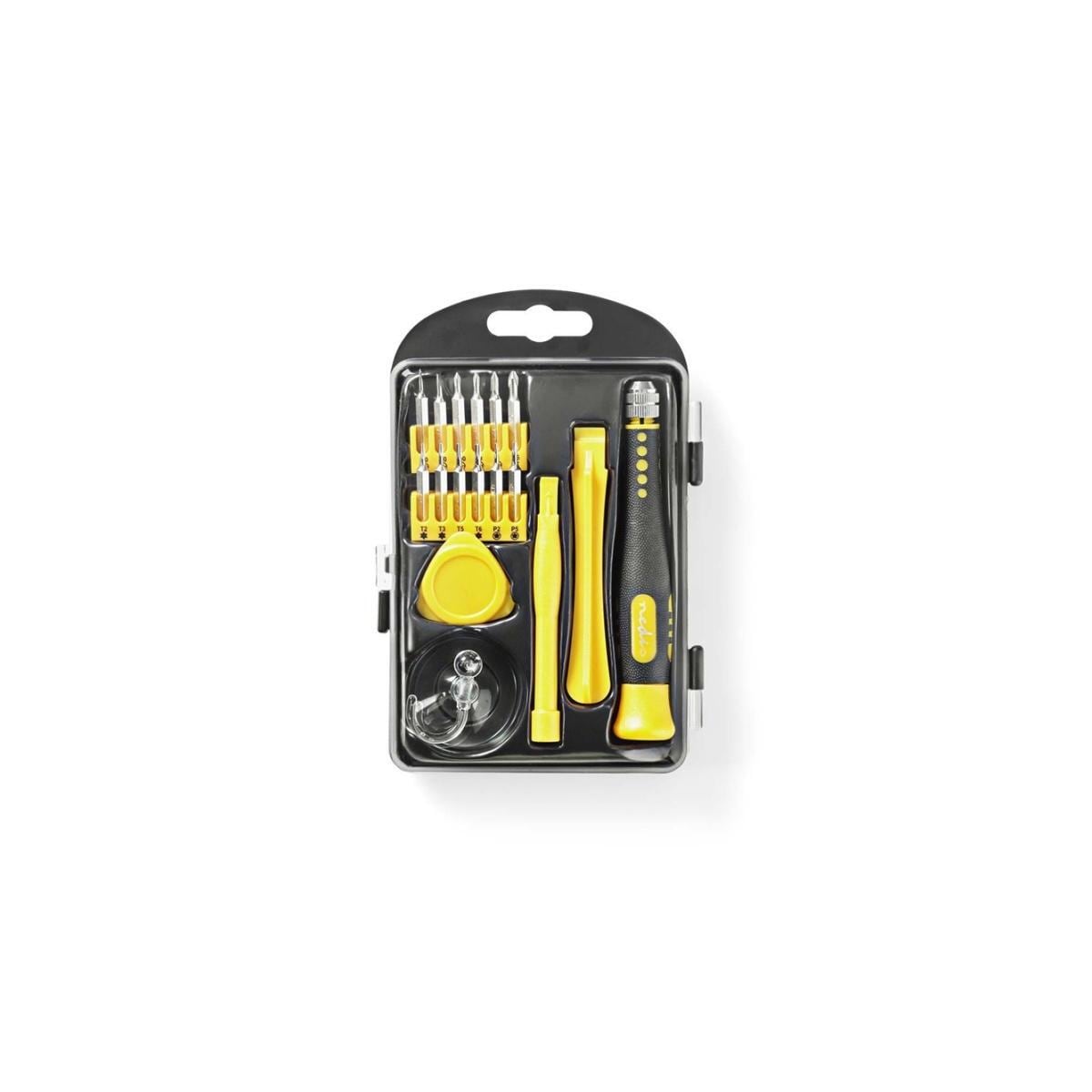 Nedis Phone/tablet repair set | 17-i-1 | PC / Smarttelefon / Tablett | Philips bits | Slissede biter | Pentalobe bits | Tri-wing bits