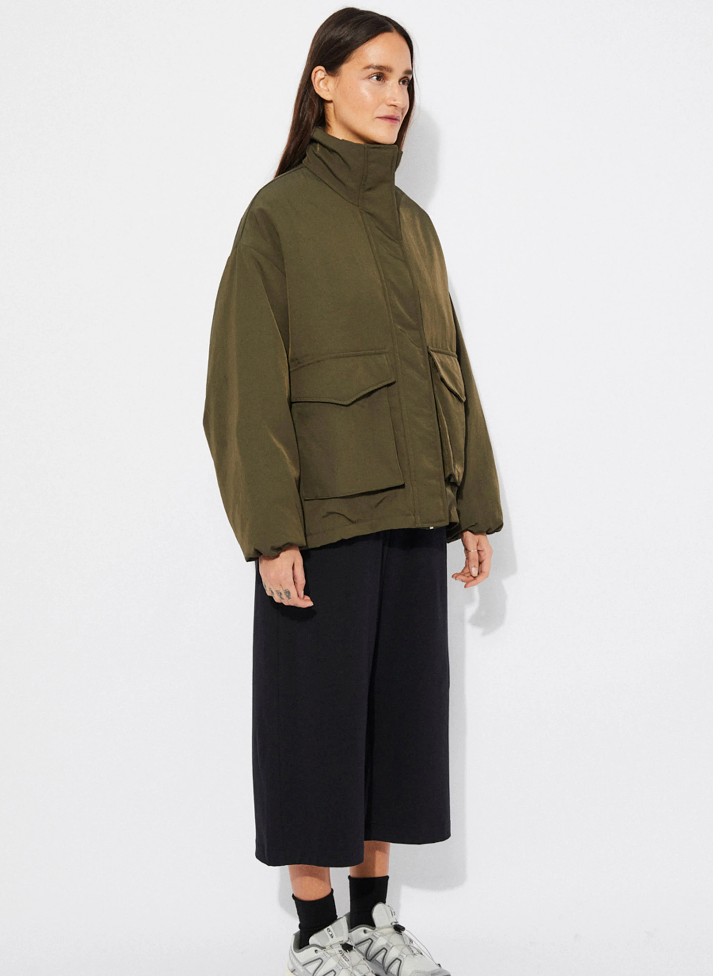 HARDIN - Blouson oversize en fibres recyclées | Vert