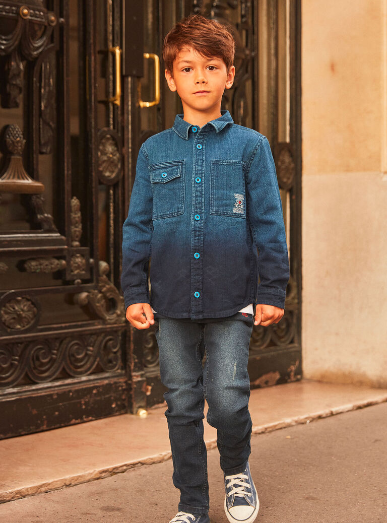 Chemise en jean denim brut