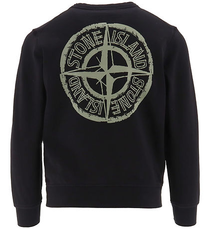 Stone Island Sweatshirt - Schwarz m. Logo