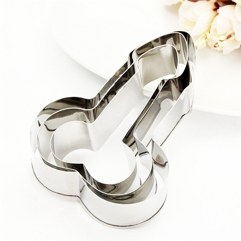 (3er Set) Edelstahl Bachelorette Funny Party Ausstechform Keksausstecher - Junggesellinnenabschied