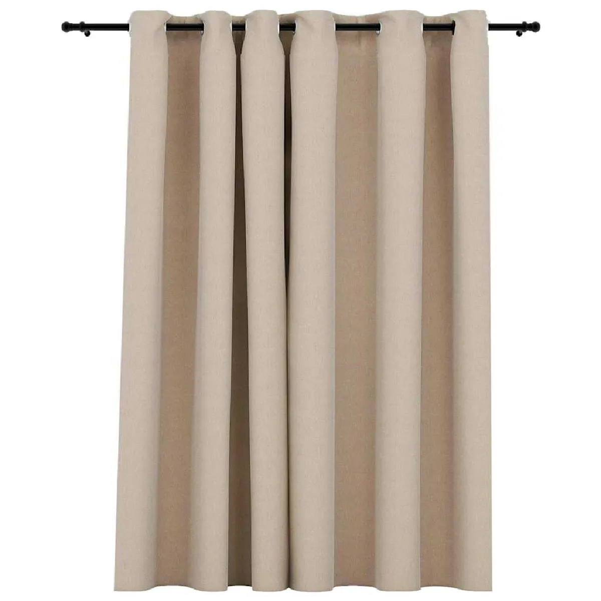 vidaXL Rideau occultant beige 290x245 cm avec œillets