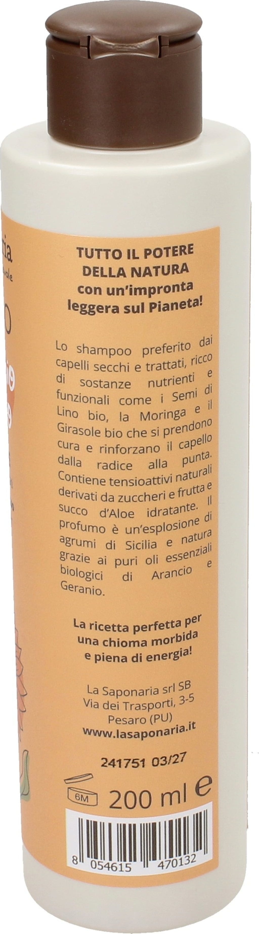 La Saponaria  Shampoo Sonnenblume & Süßorange, 200 ml