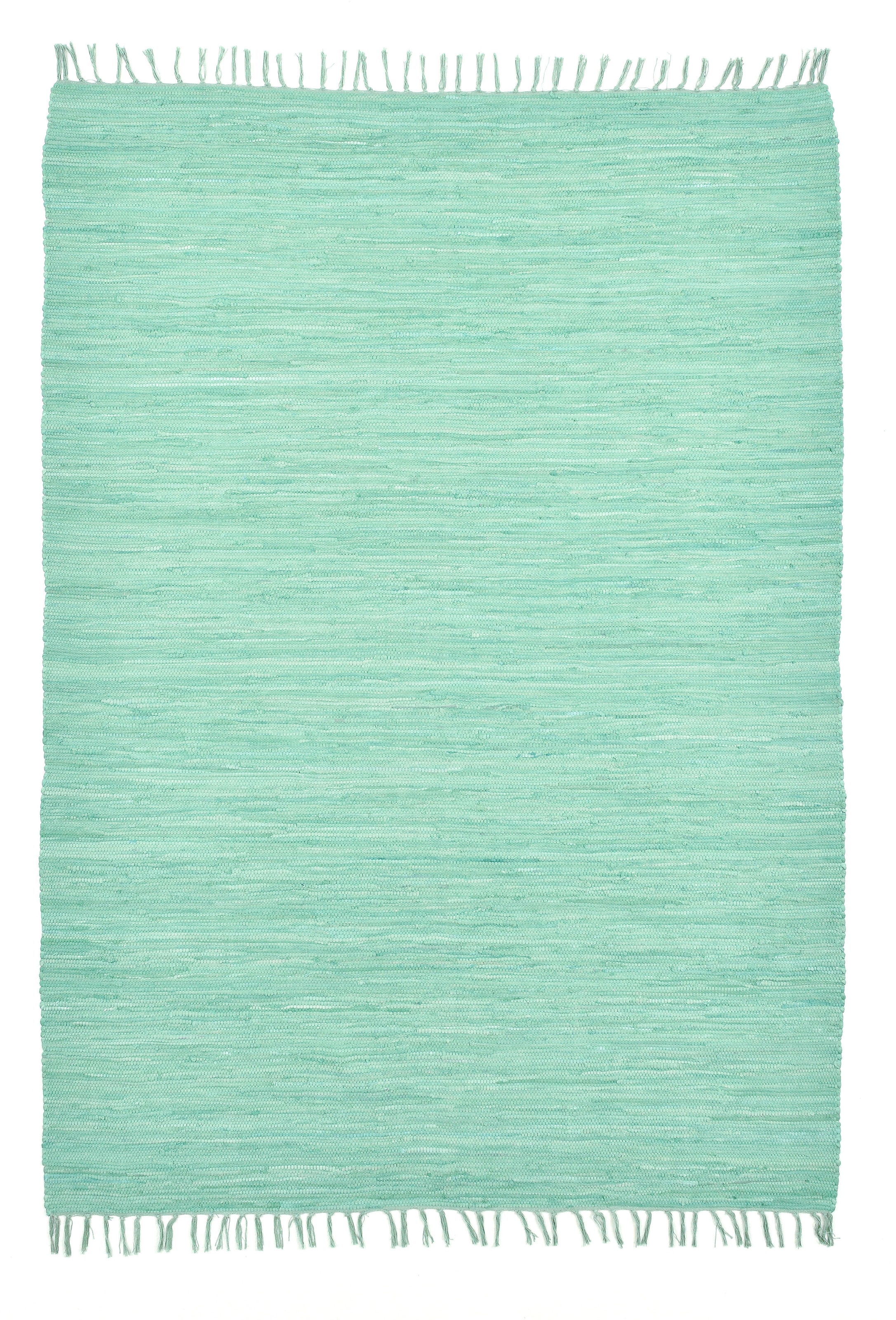 my home Kinderteppich »Insa Fleckerl« rechteckig 5 mm Höhe Uni Farben, pastell, handgewebt, pflegeleicht, waschbar, Kinderzimmer