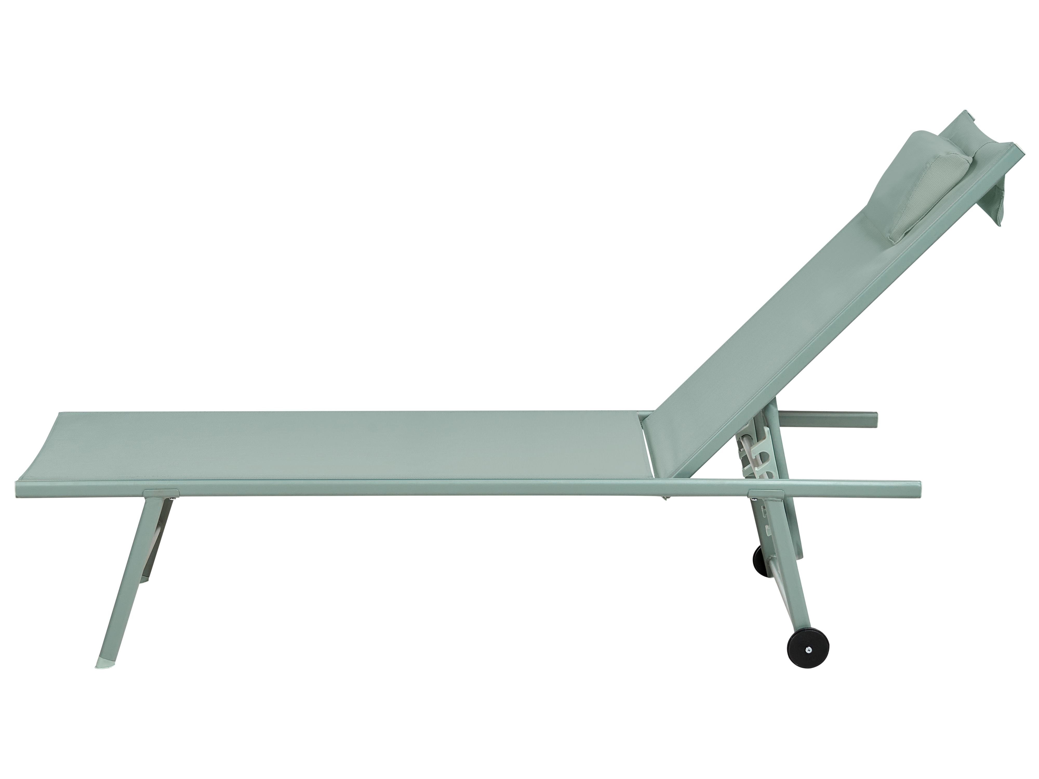 Set van 2 ligstoelen SORONI Metaal Lichtgroen