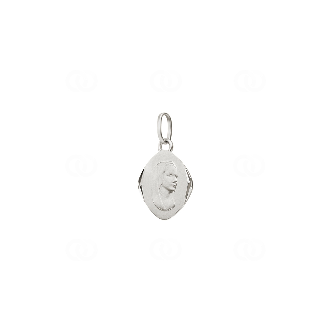 Anhänger 925 Silber rhodiniert Madonna 14x14mm